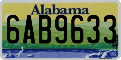 AL license plate 6AB9633
