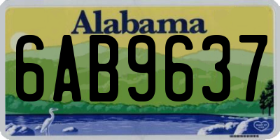 AL license plate 6AB9637