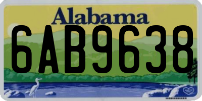 AL license plate 6AB9638