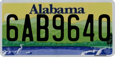 AL license plate 6AB9640