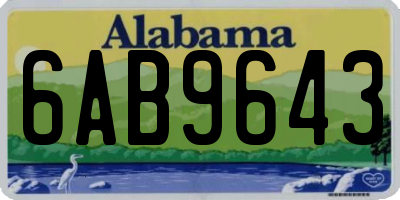 AL license plate 6AB9643