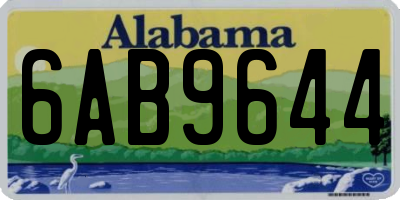 AL license plate 6AB9644