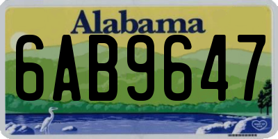 AL license plate 6AB9647