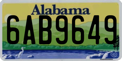 AL license plate 6AB9649