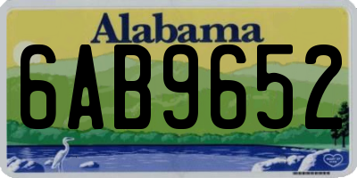 AL license plate 6AB9652