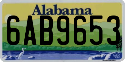 AL license plate 6AB9653