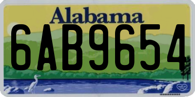 AL license plate 6AB9654