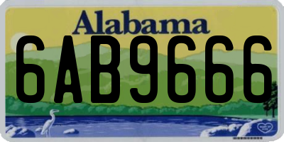 AL license plate 6AB9666