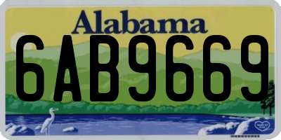 AL license plate 6AB9669
