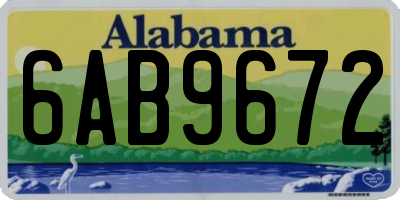 AL license plate 6AB9672