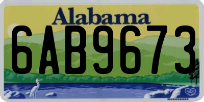 AL license plate 6AB9673