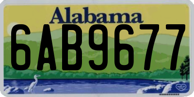AL license plate 6AB9677