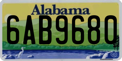 AL license plate 6AB9680