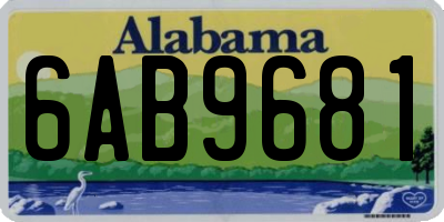 AL license plate 6AB9681