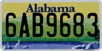 AL license plate 6AB9683