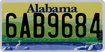 AL license plate 6AB9684