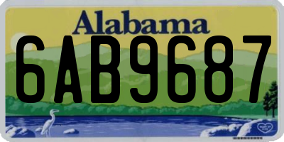AL license plate 6AB9687