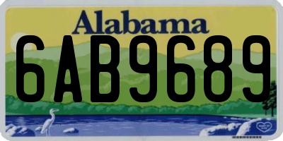 AL license plate 6AB9689