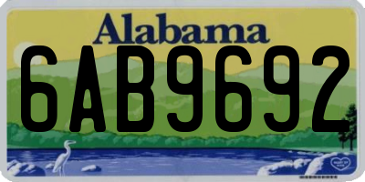 AL license plate 6AB9692