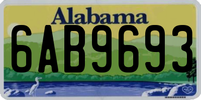 AL license plate 6AB9693