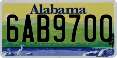 AL license plate 6AB9700