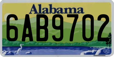 AL license plate 6AB9702