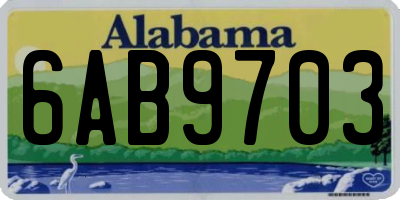 AL license plate 6AB9703