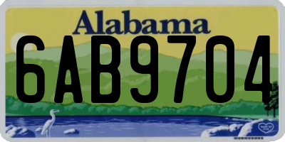 AL license plate 6AB9704