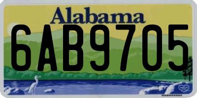 AL license plate 6AB9705