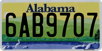 AL license plate 6AB9707