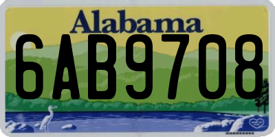 AL license plate 6AB9708