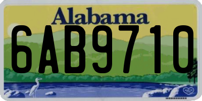 AL license plate 6AB9710
