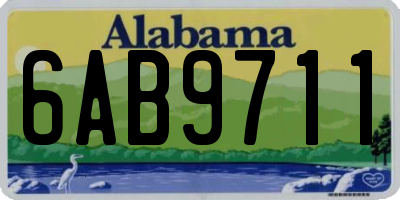 AL license plate 6AB9711