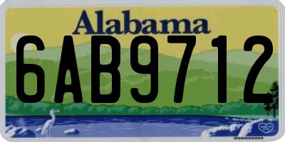 AL license plate 6AB9712