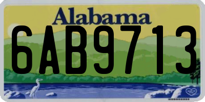 AL license plate 6AB9713