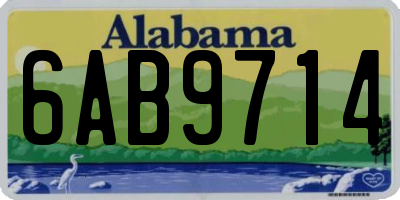 AL license plate 6AB9714