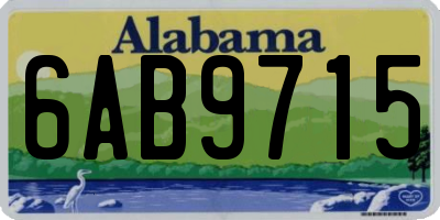 AL license plate 6AB9715