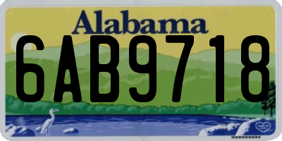 AL license plate 6AB9718