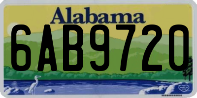 AL license plate 6AB9720