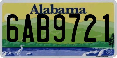 AL license plate 6AB9721