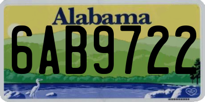 AL license plate 6AB9722