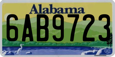 AL license plate 6AB9723