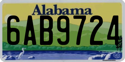 AL license plate 6AB9724