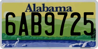 AL license plate 6AB9725
