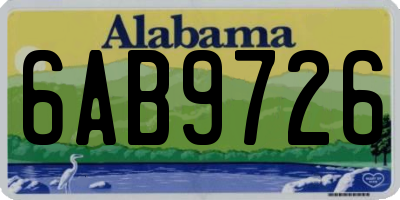 AL license plate 6AB9726