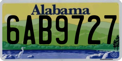 AL license plate 6AB9727