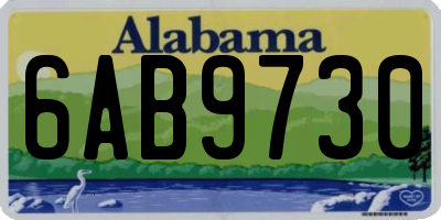 AL license plate 6AB9730
