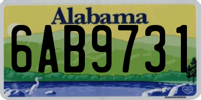 AL license plate 6AB9731