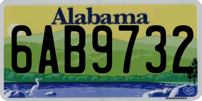 AL license plate 6AB9732