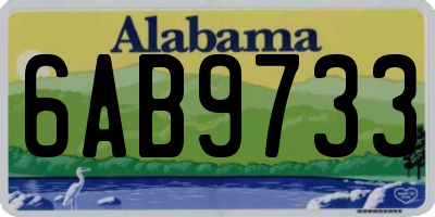 AL license plate 6AB9733